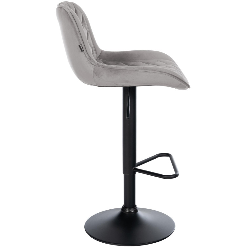 Tabouret de bar velours gris clair...
