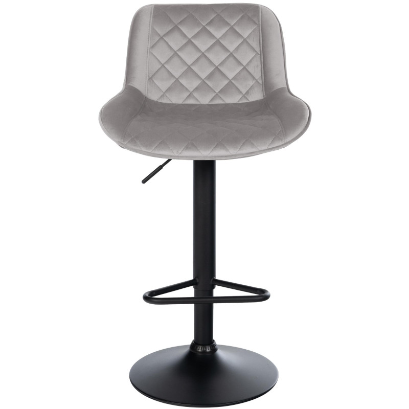 Tabouret de bar velours gris clair...