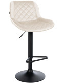 Tabouret de bar velours crème réglable Kavala