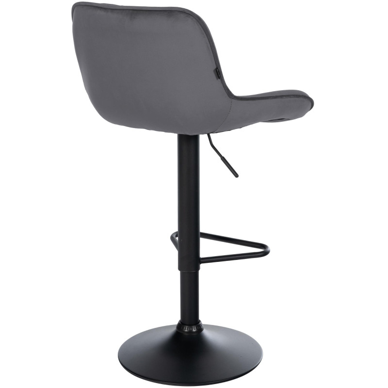 Tabouret de bar velours gris...