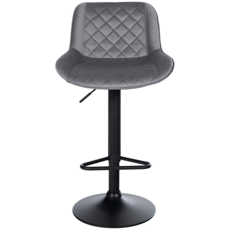 Tabouret de bar velours gris...