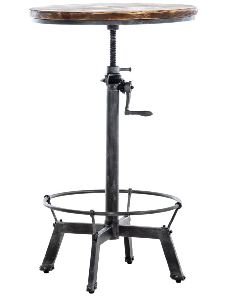 Table haute réglable bois métal Ø59 cm Rovello  - 2