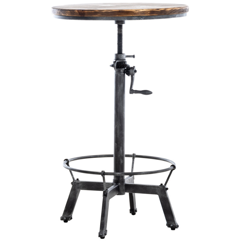 Table haute réglable bois métal Ø59...