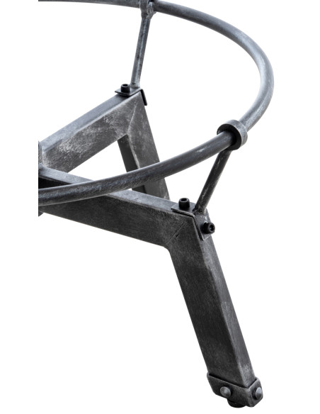 Table haute réglable bois métal Ø59 cm Rovello