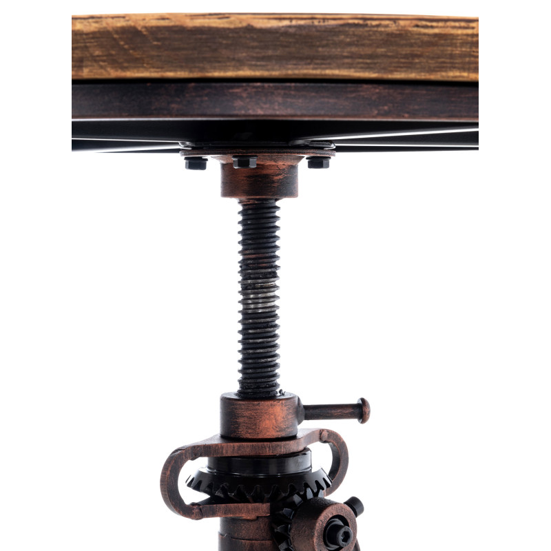 Table haute réglable Ø59 cm bois et...