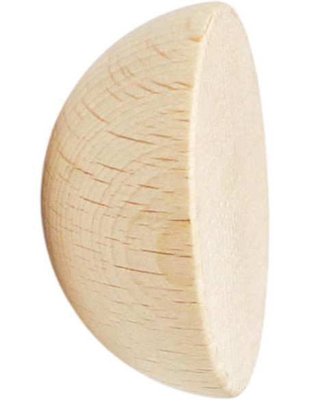 Patère murale bois hêtre naturel 5 cm Knob Round