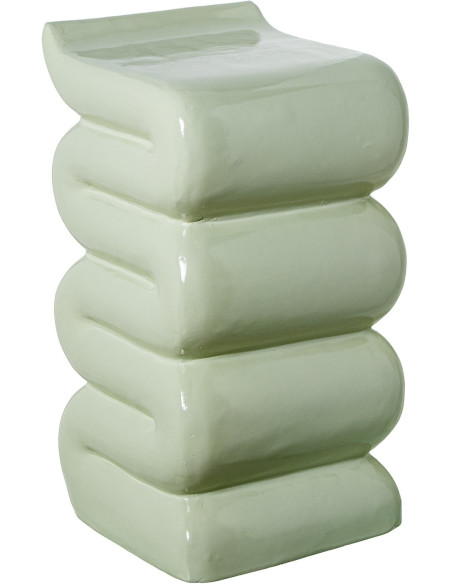Table d’appoint vert sauge fibre de verre 30 x 30 x 56 cm Miréa