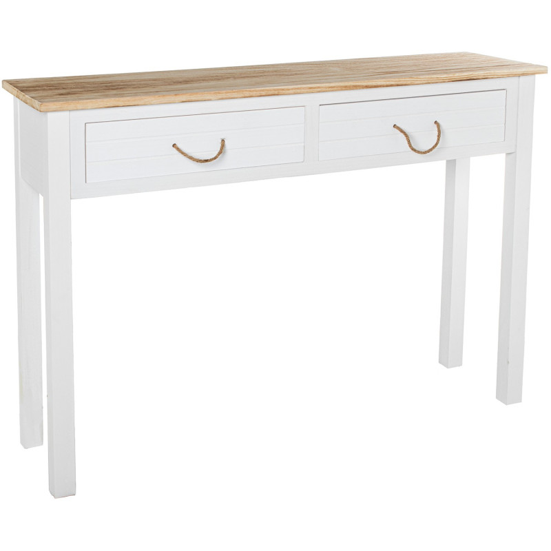 Console d’entrée blanc et bois 2...