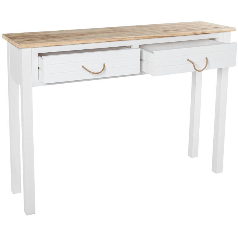 Console d’entrée blanc et bois 2...