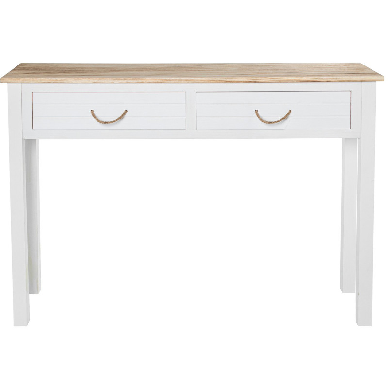 Console d’entrée blanc et bois 2...