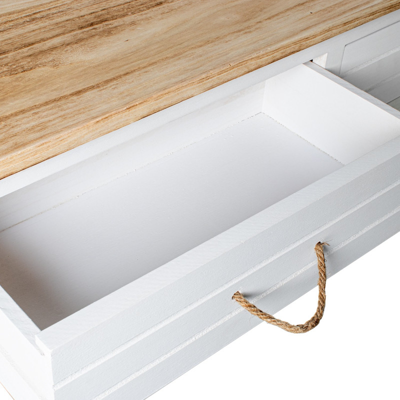 Console d’entrée blanc et bois 2...