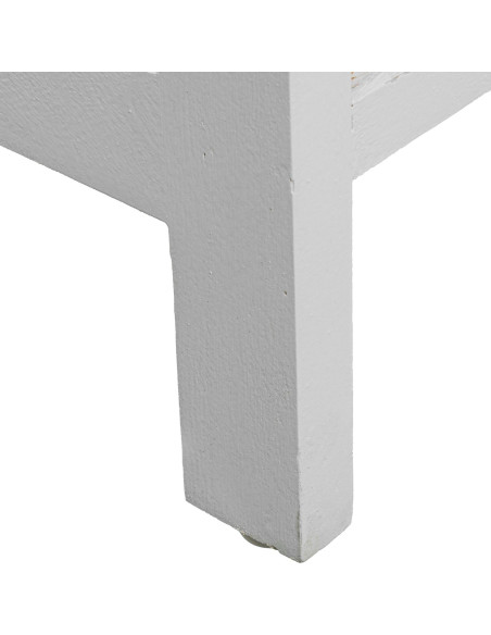 Commode blanc et bois 3 tiroirs Clairval