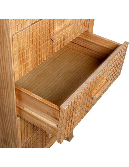Chiffonnier bois naturel 5 tiroirs 50 x 35 x 100 cm Veyra