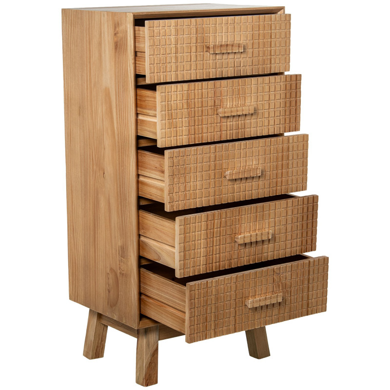 Chiffonnier bois naturel 5 tiroirs 50...