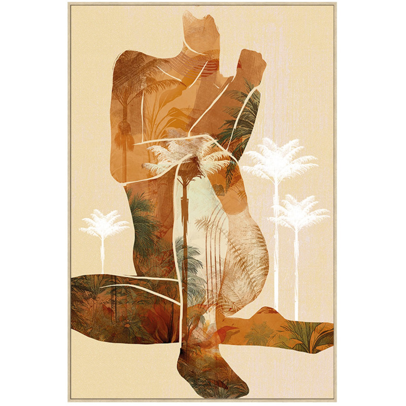 Toile peinte silhouette femme...