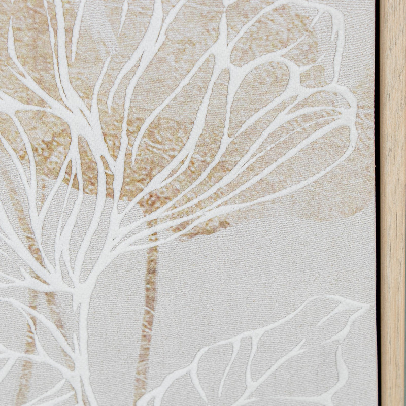 Triptyque toile fleurs cadre bois 30...