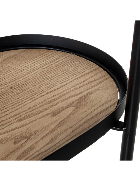 Étagère bois et métal noir 4 niveaux 110 x 29 x 136 cm Sorria