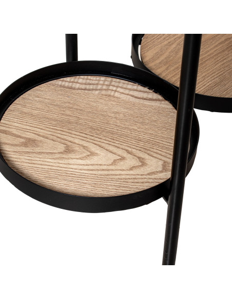 Étagère bois et métal noir 4 niveaux 110 x 29 x 136 cm Sorria