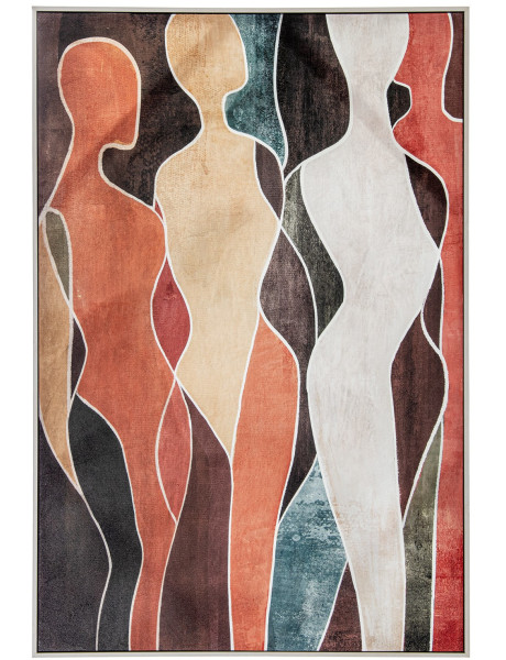 Tableau sur toile silhouettes abstraites 80 x 120 cm Valcora