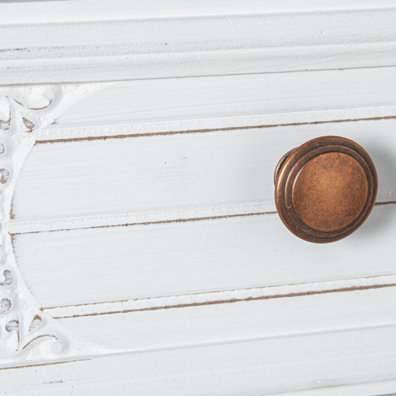 Chiffonnier blanc en bois 5 tiroirs...