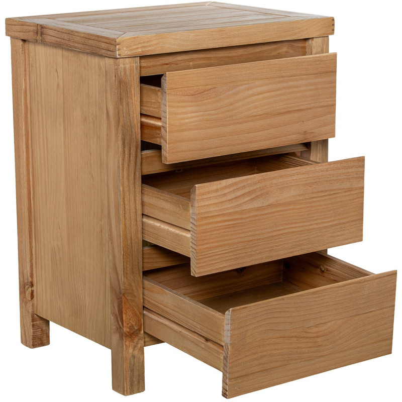 Table de chevet en bois naturel 3...