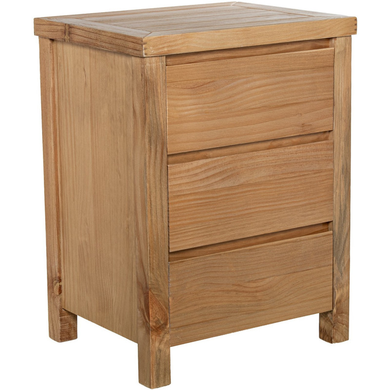 Table de chevet en bois naturel 3...