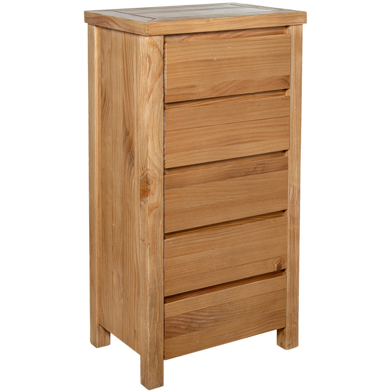 Chiffonnier en bois naturel 5 tiroirs...