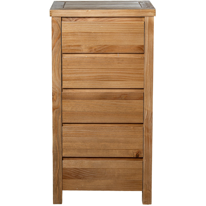 Chiffonnier en bois naturel 5 tiroirs...