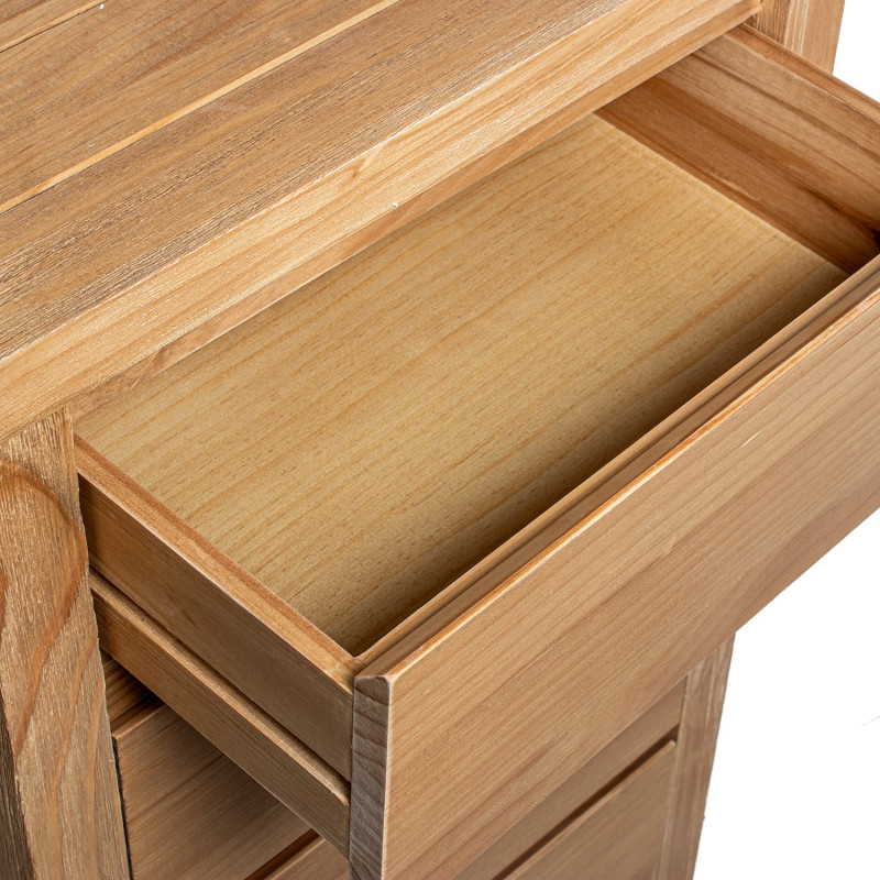 Chiffonnier en bois naturel 5 tiroirs...