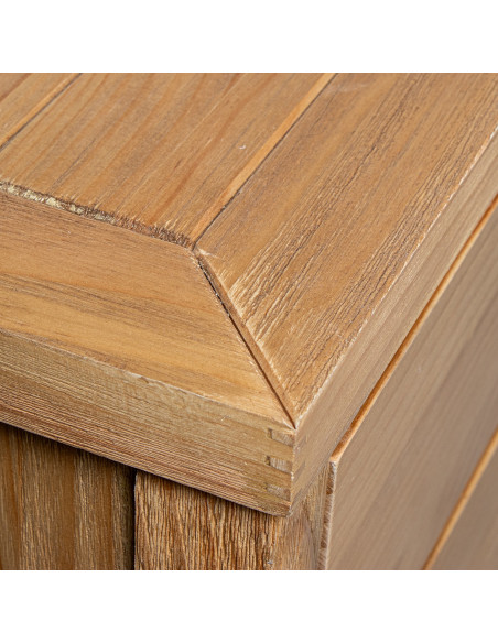 Chiffonnier en bois naturel 5 tiroirs 50 x 35 x 100 cm Bréhat