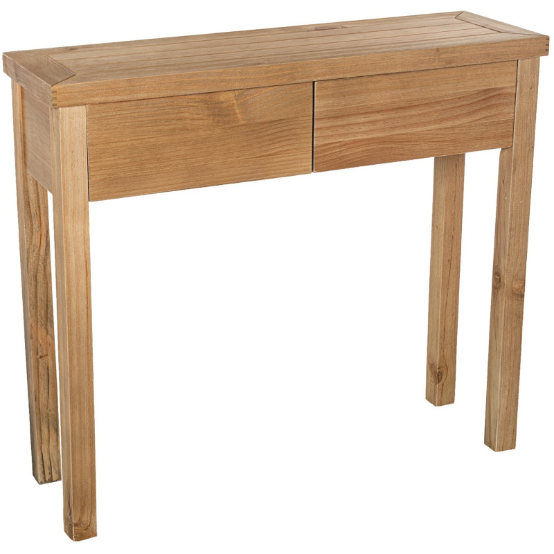 Console d’entrée en bois naturel 2...