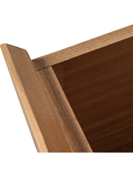 Commode en bois naturel 3 tiroirs 80 x 40 x 80 cm Bréhat