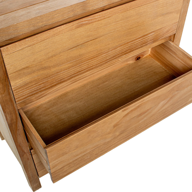 Commode en bois naturel 3 tiroirs 80...