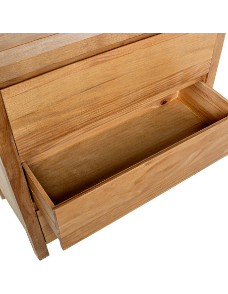 Commode en bois naturel 3 tiroirs 80 x 40 x 80 cm Bréhat