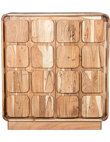 Buffet haut en bois de manguier 2 portes 90 x 45 x 100 cm Ondéa