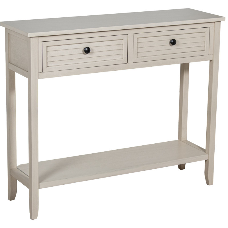 Console en bois beige 2 tiroirs 90 x...
