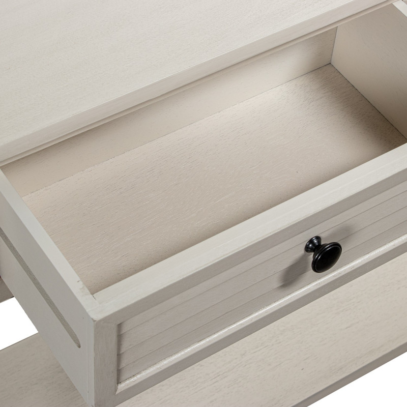 Console en bois beige 2 tiroirs 90 x...