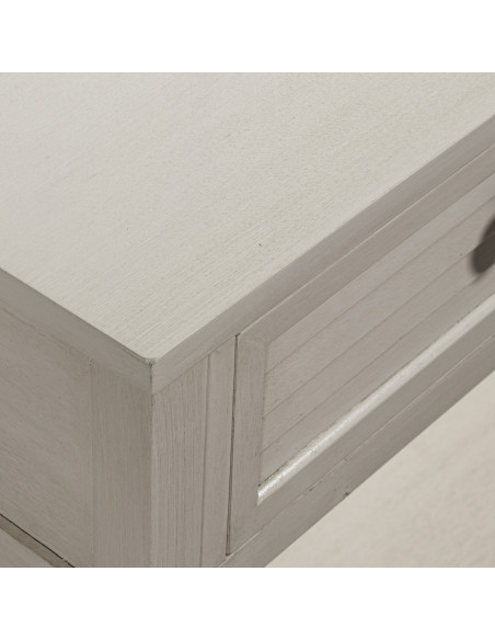 Console en bois beige 2 tiroirs 90 x 28 x 75 cm Sélune
