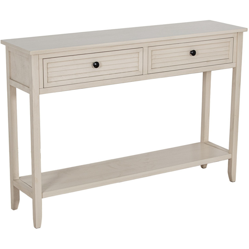 Console en bois beige 2 tiroirs...
