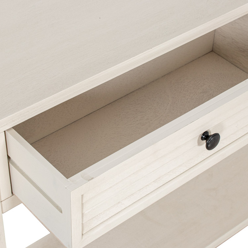 Console en bois beige 2 tiroirs...