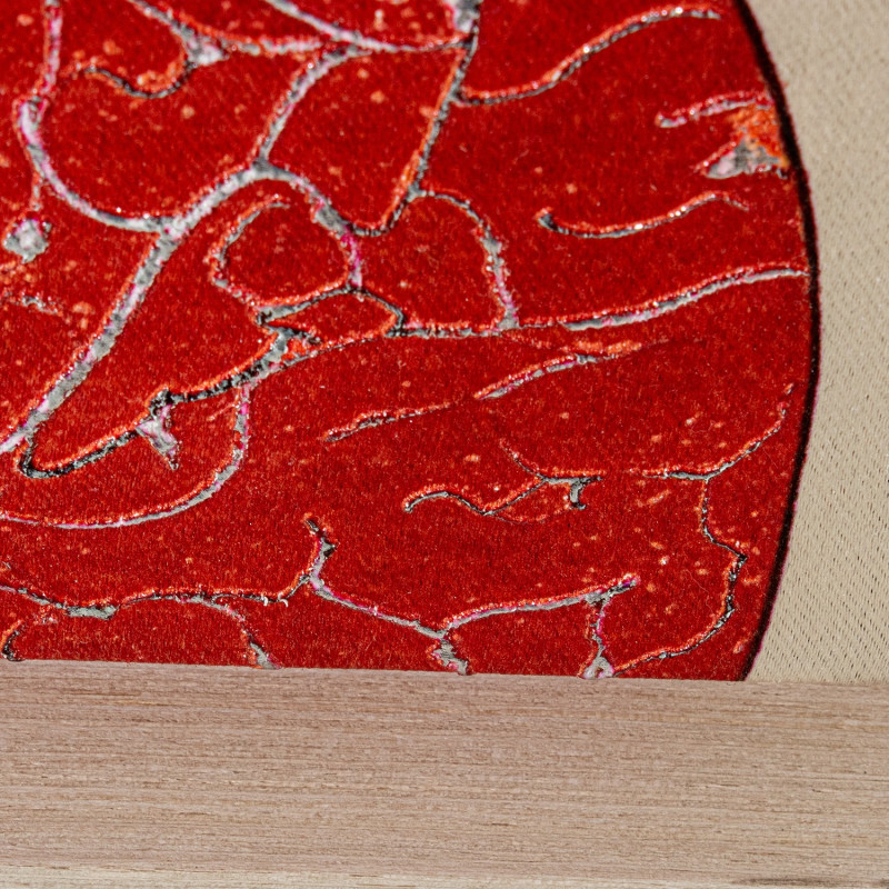 Tableau femme sur toile rose cadre PS...
