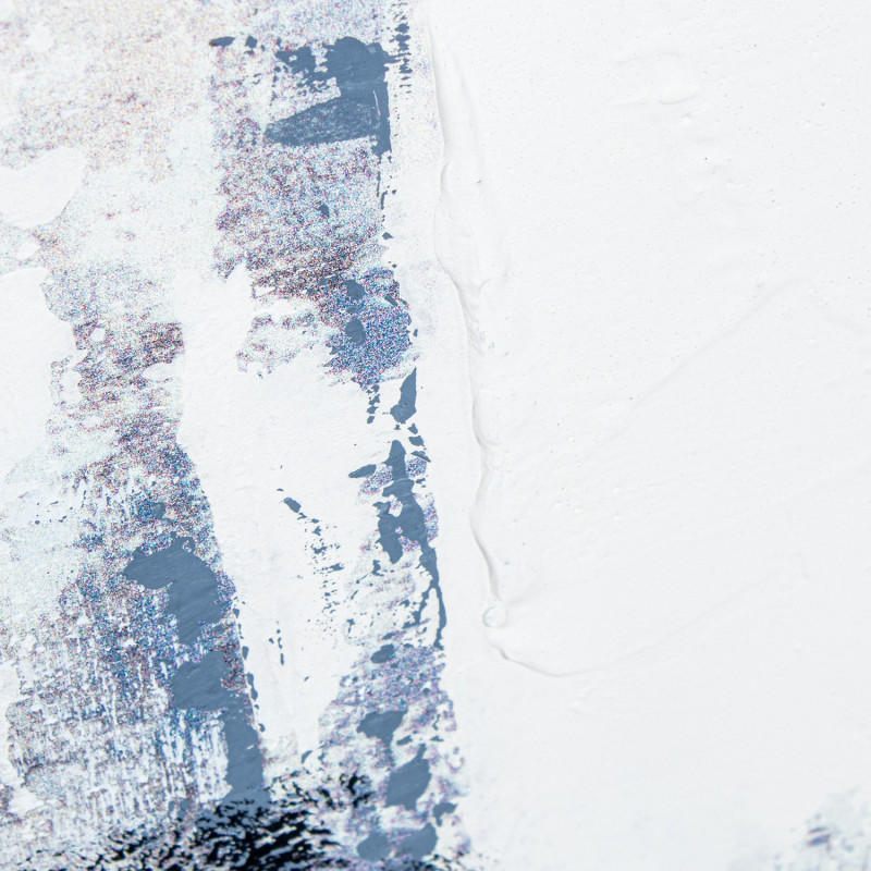 Tableau skyline abstrait bleu cadre...