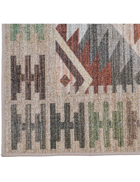 Tapis motif kilim beige et bleu 160x230 cm Iskala