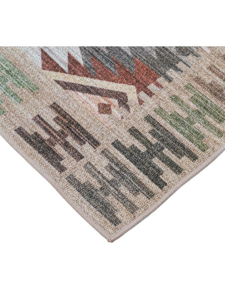 Tapis kilim en polyester beige et bleu 200x300 cm Iskala