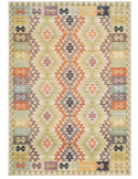 Tapis kilim en polyester beige vert et terracotta 160x230 cm Tazira