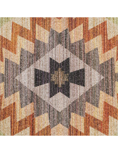 Tapis kilim en polyester beige vert et terracotta 160x230 cm Tazira