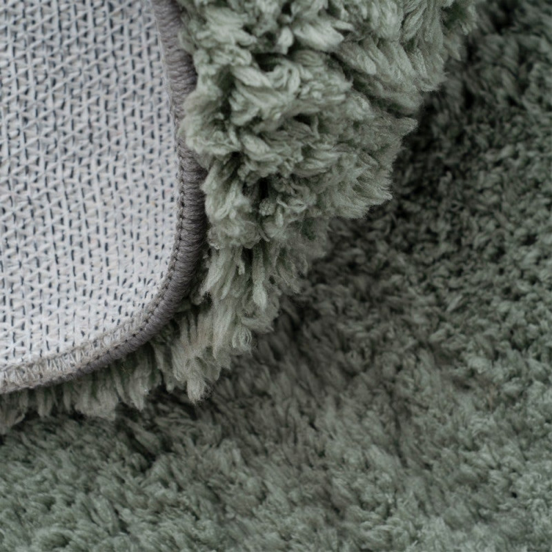 Tapis shaggy vert sauge foncé 200x300...