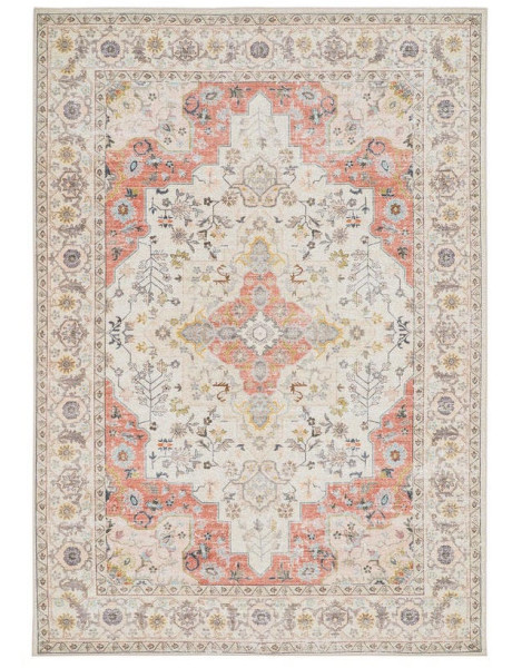 Tapis oriental vintage beige et rose 160x230 cm Mirava