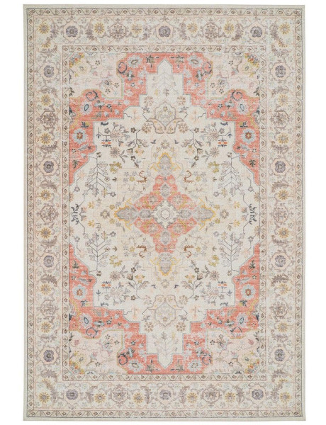 Tapis oriental vintage beige et rose 200x300 cm Mirava
