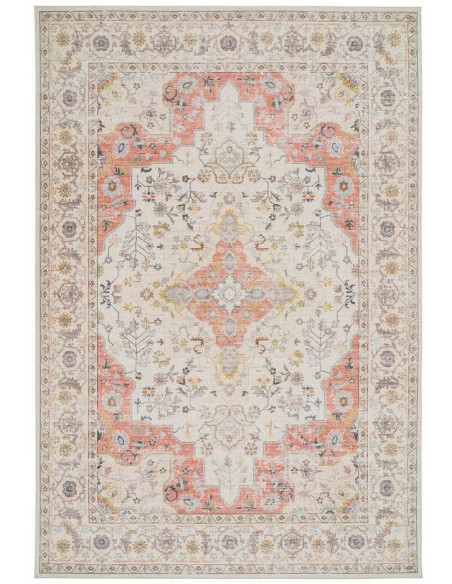 Tapis oriental vintage beige et rose 200x300 cm Mirava